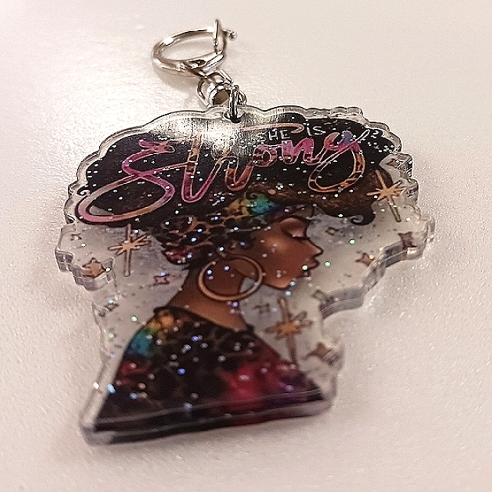 Afro Girl Keychain